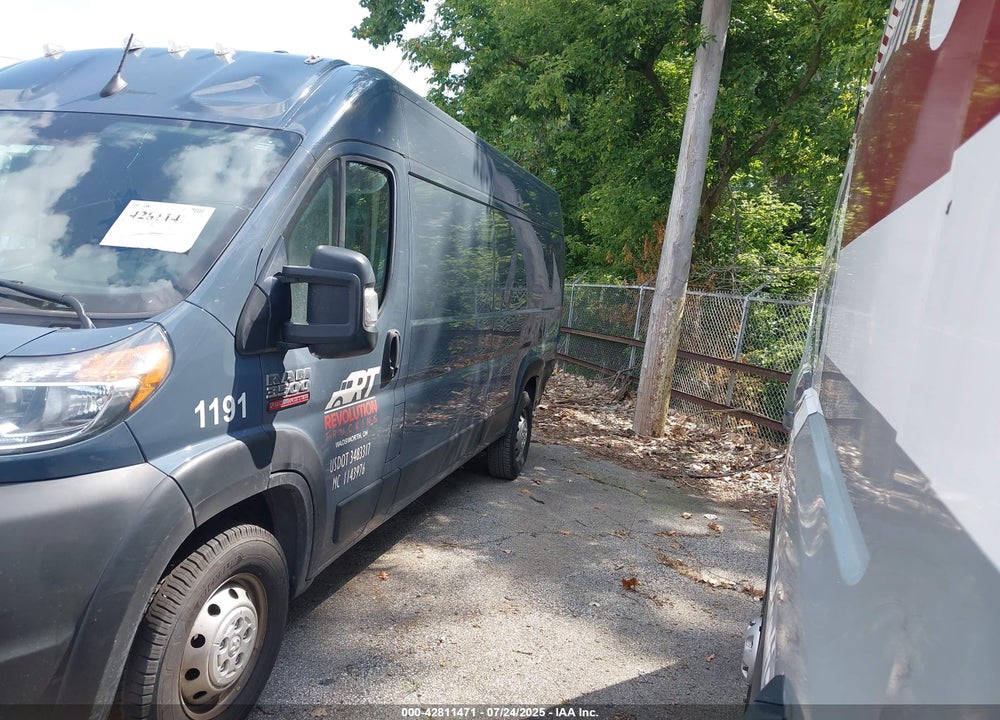 2022 RAM PROMASTER 3500 CARGO VAN HIGH ROOF 159 WB EXT VIN: 3C6MRVJGXNE136223