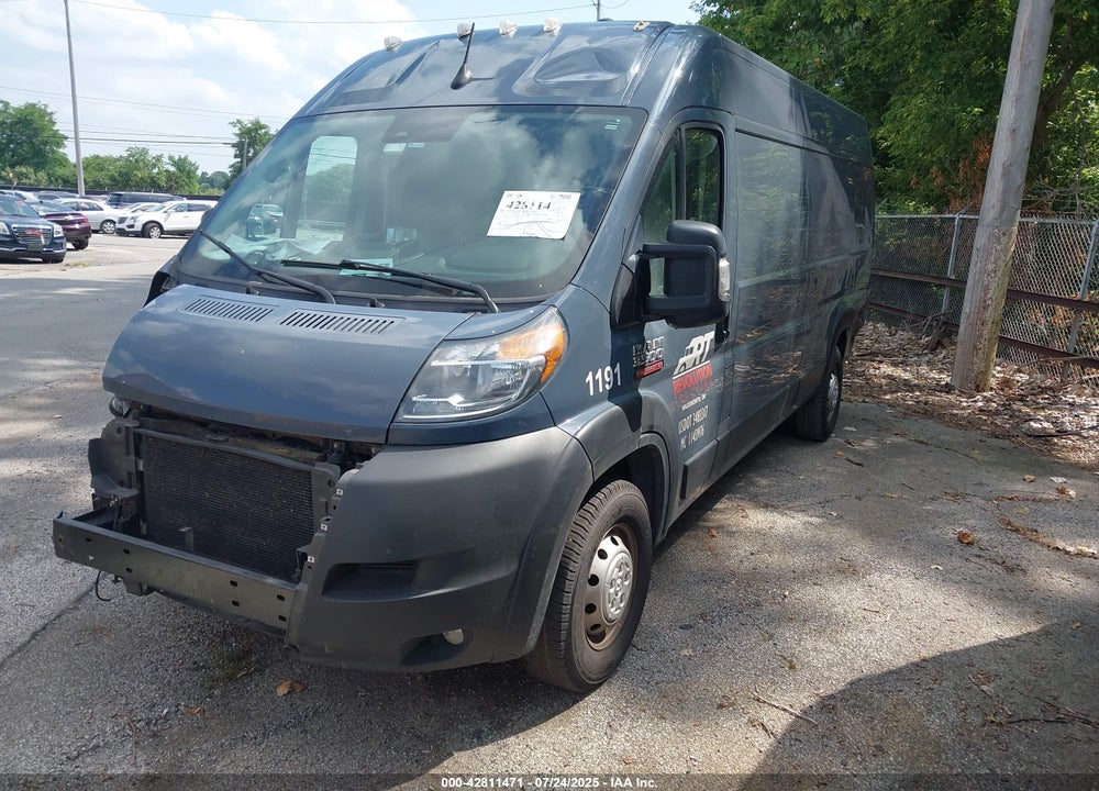 2022 RAM PROMASTER 3500 CARGO VAN HIGH ROOF 159 WB EXT VIN: 3C6MRVJGXNE136223