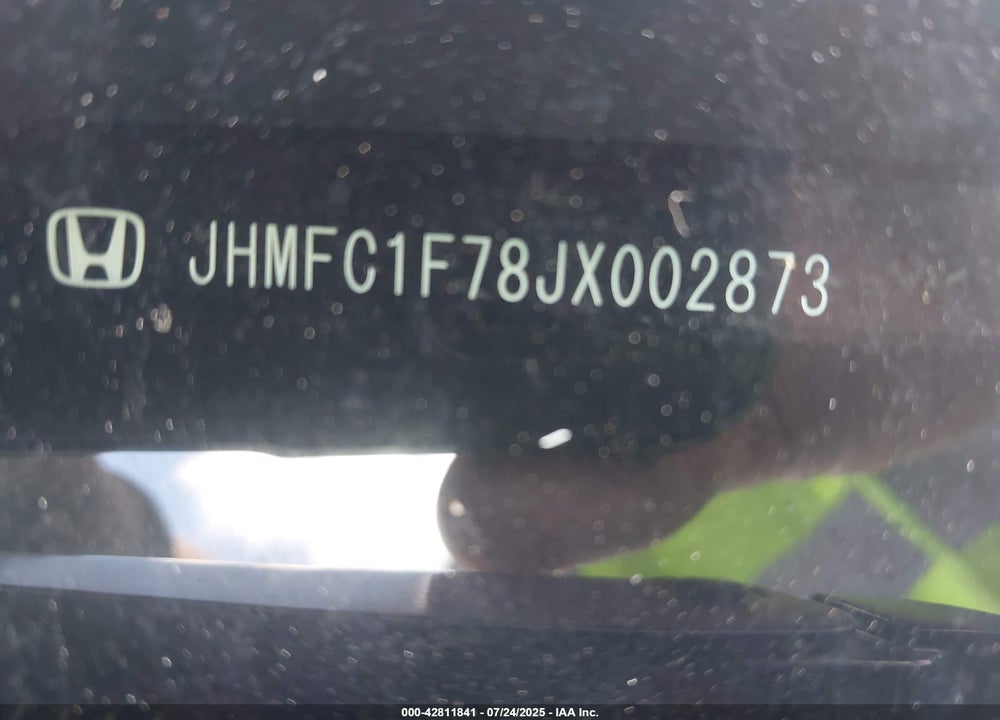2018 HONDA CIVIC EX-L VIN: JHMFC1F78JX002873