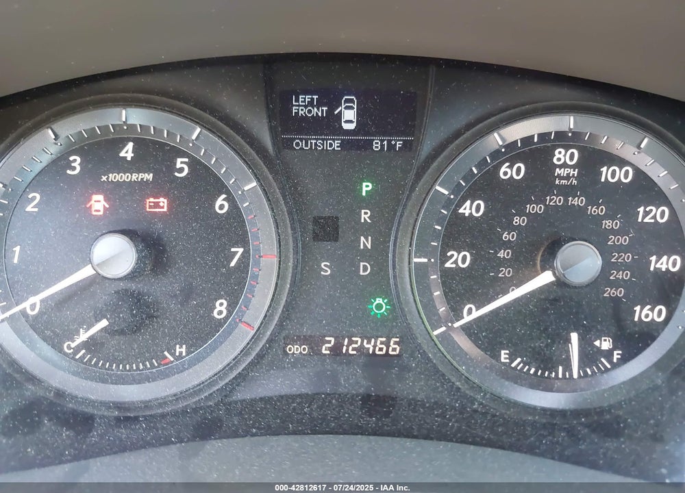2007 LEXUS ES 350 VIN: JTHBJ46G972031956