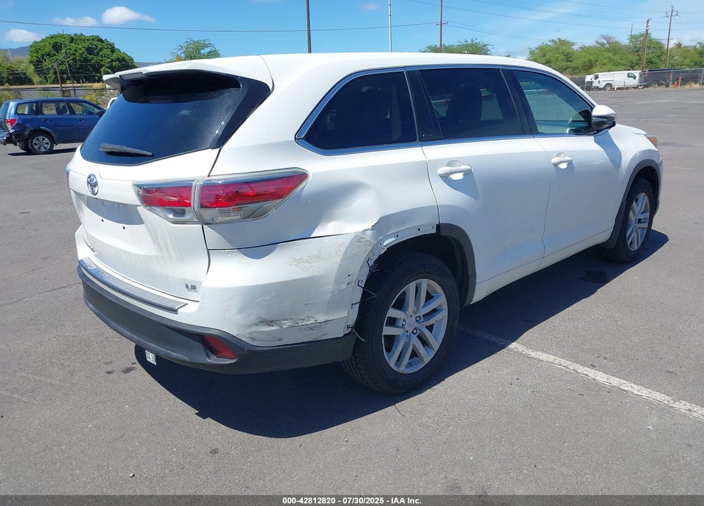 2015 TOYOTA HIGHLANDER LE VIN: 5TDZARFH0FS012600