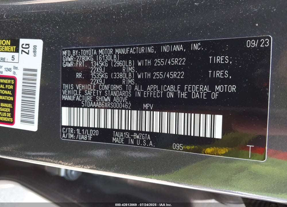 2024 LEXUS TX 350 VIN: 5TDAAAB6XRS000462