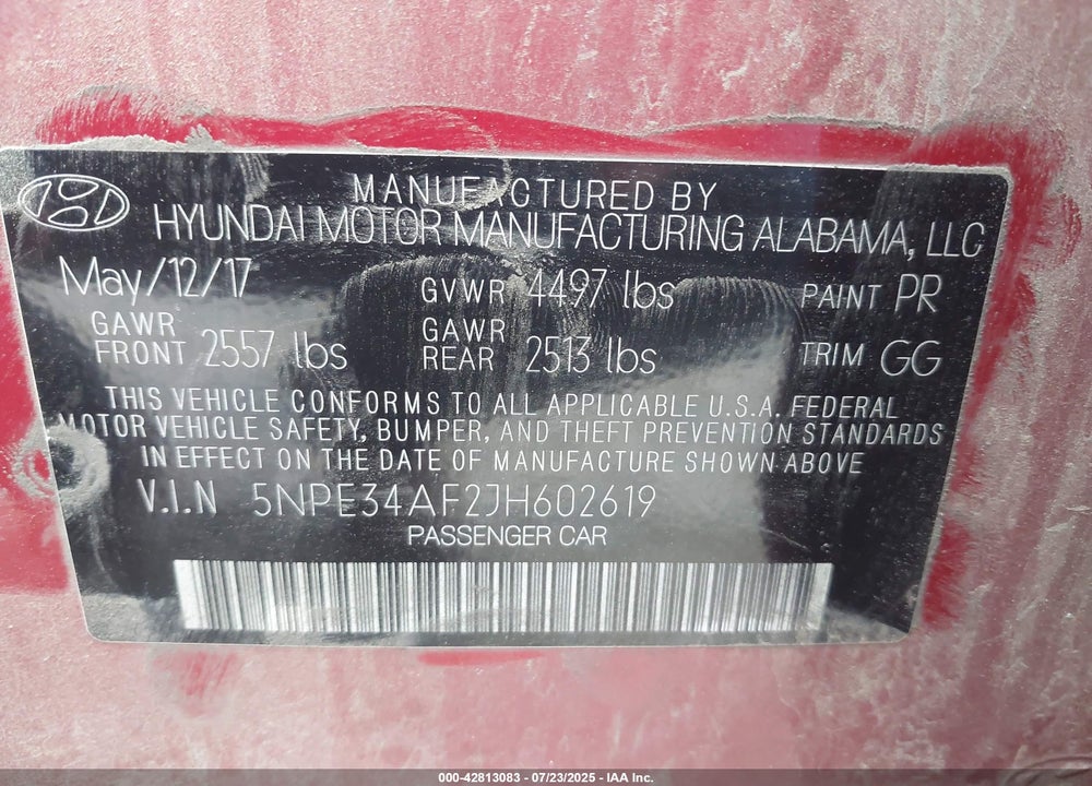 2018 HYUNDAI SONATA LIMITED VIN: 5NPE34AF2JH602619