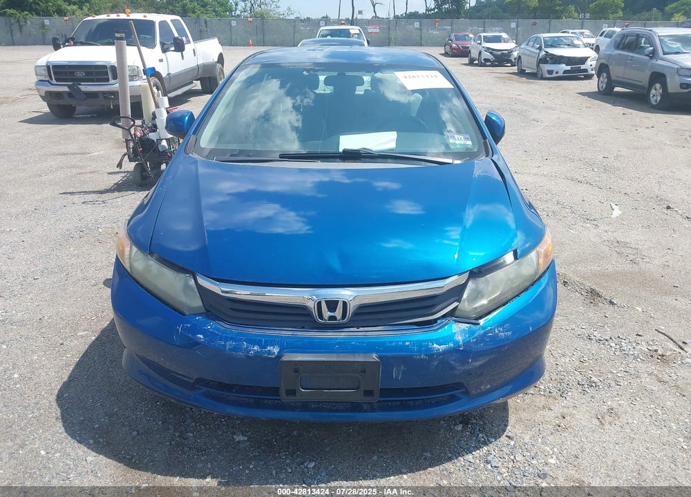 2012 HONDA CIVIC LX VIN: 2HGFB2F59CH536224
