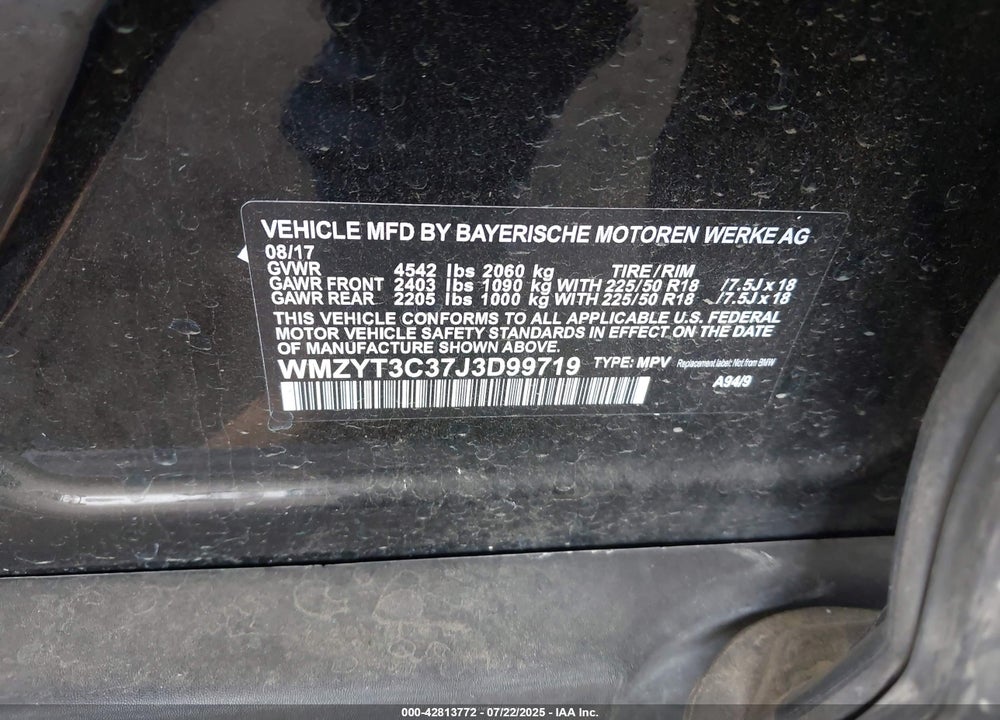 2018 MINI COUNTRYMAN COOPER S VIN: WMZYT3C37J3D99719