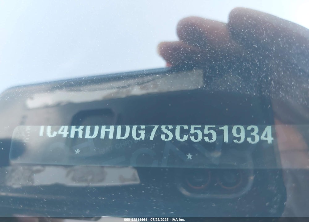 2025 DODGE DURANGO VIN: 1C4RDHDG7SC551934