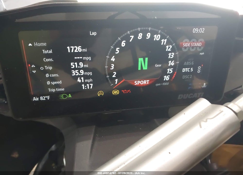 2025 DUCATI PANIGALE V4/V4S VIN: ZDMDAG6W0SB003544