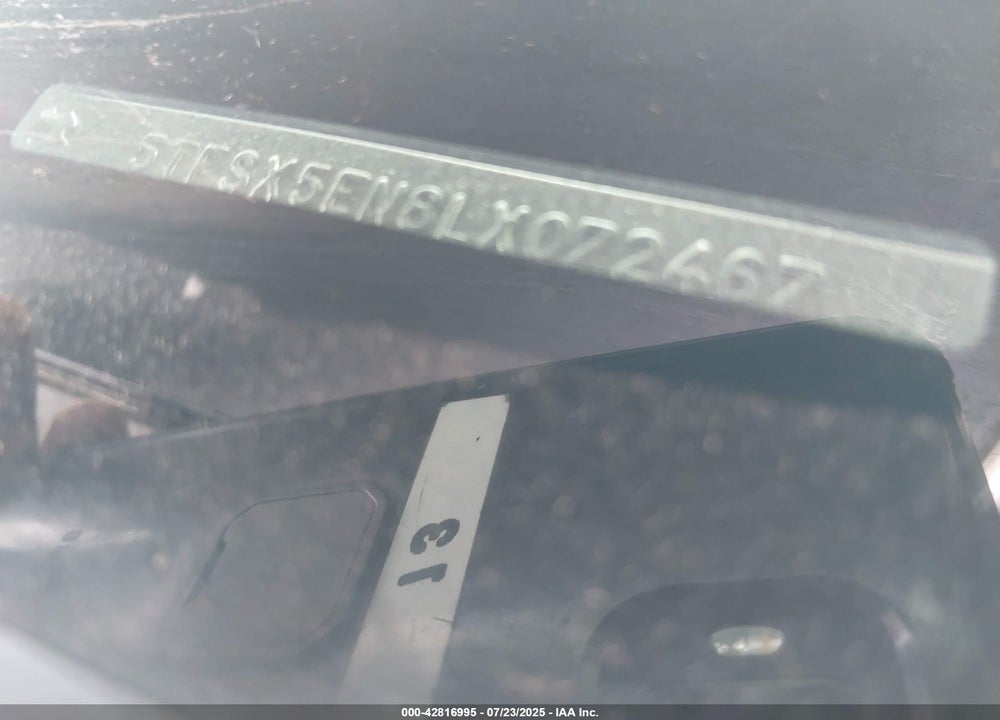 2020 TOYOTA TACOMA VIN: 5TFSX5EN8LX072467