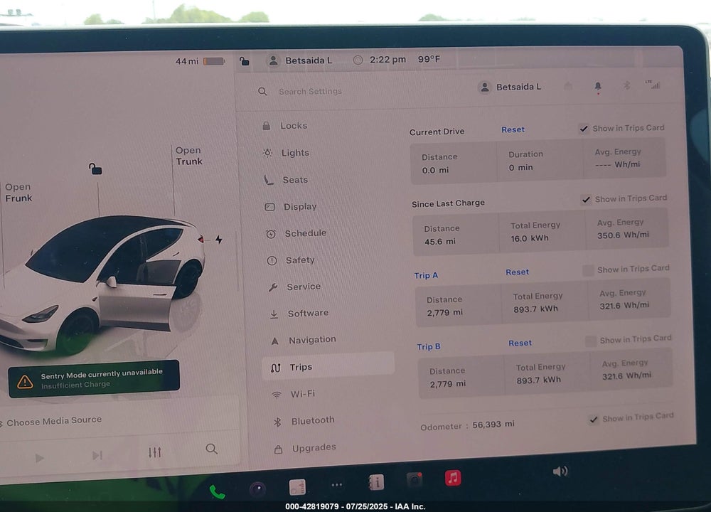 2022 TESLA MODEL Y VIN: 7SAYGDEF3NF398982