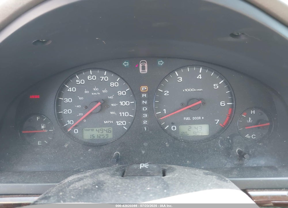 2001 SUBARU OUTBACK VIN: 4S3BH665117659477