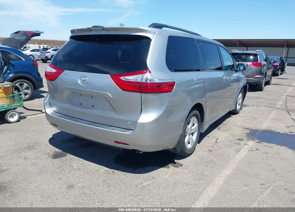 2018 TOYOTA SIENNA LE 8 PASSENGER VIN: 5TDKZ3DC3JS908591