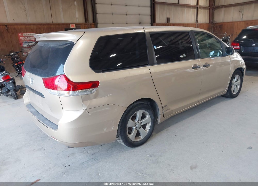 2012 TOYOTA SIENNA BASE V6 7 PASSENGER VIN: 5TDZK3DC6CS258225