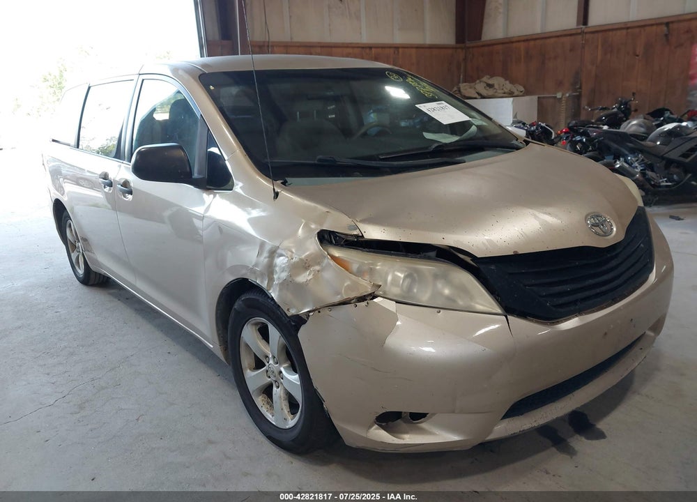 2012 TOYOTA SIENNA BASE V6 7 PASSENGER VIN: 5TDZK3DC6CS258225