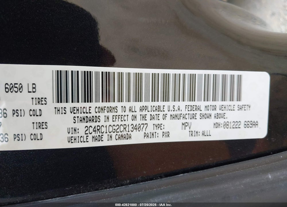 2012 CHRYSLER TOWN & COUNTRY TOURING-L VIN: 2C4RC1CG2CR134077