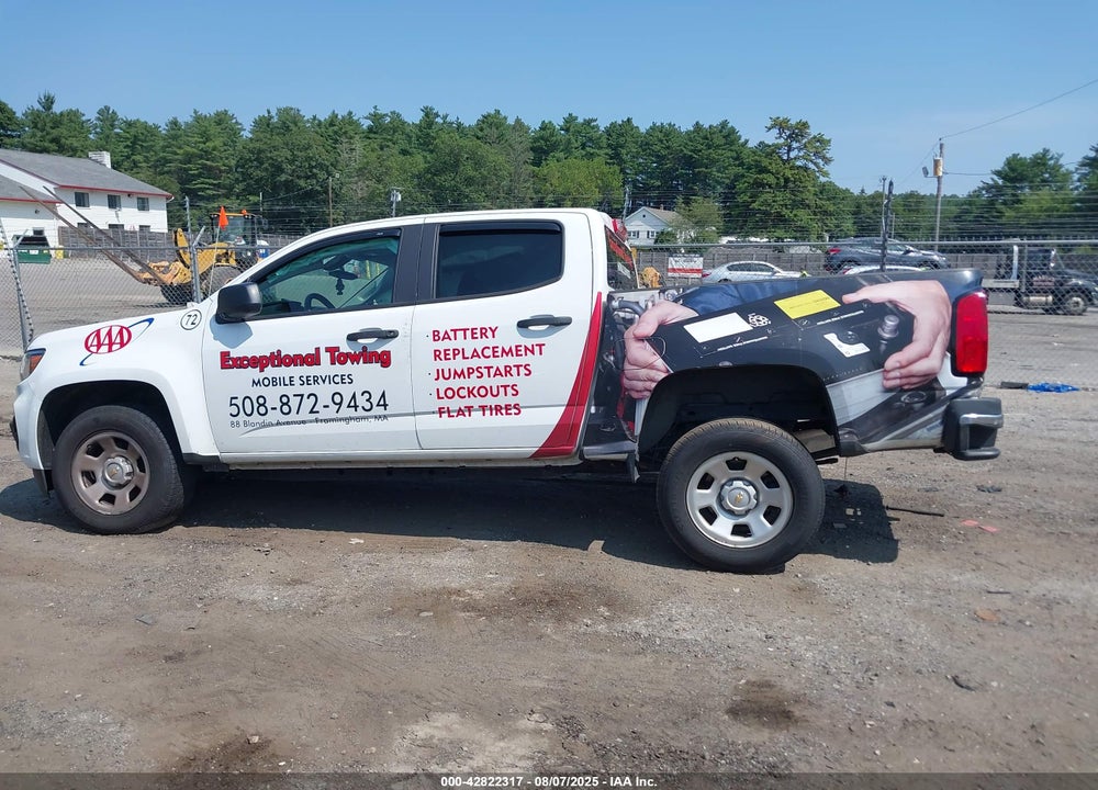 2021 CHEVROLET COLORADO 4WD SHORT BOX WT VIN: 1GCGTBEN7M1270557