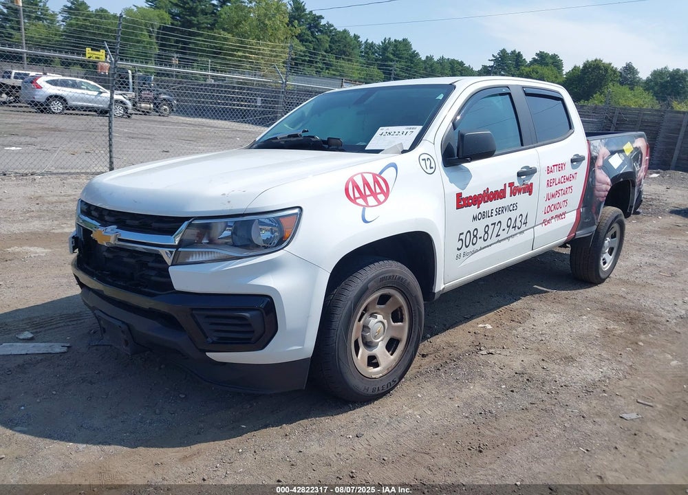 2021 CHEVROLET COLORADO 4WD SHORT BOX WT VIN: 1GCGTBEN7M1270557