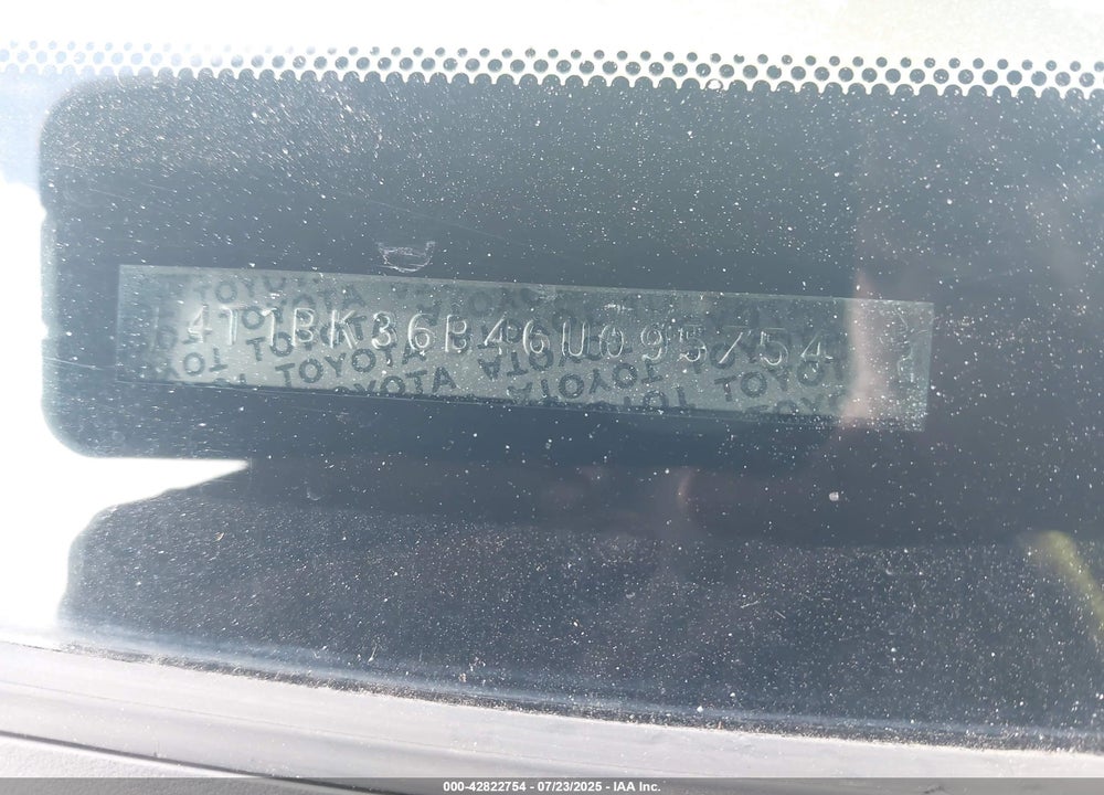 2006 TOYOTA AVALON VIN: 4T1BK36B46U095754