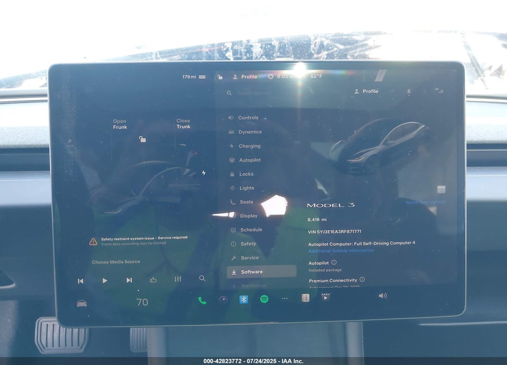 2024 TESLA MODEL 3 VIN: 5YJ3E1EA3RF871771