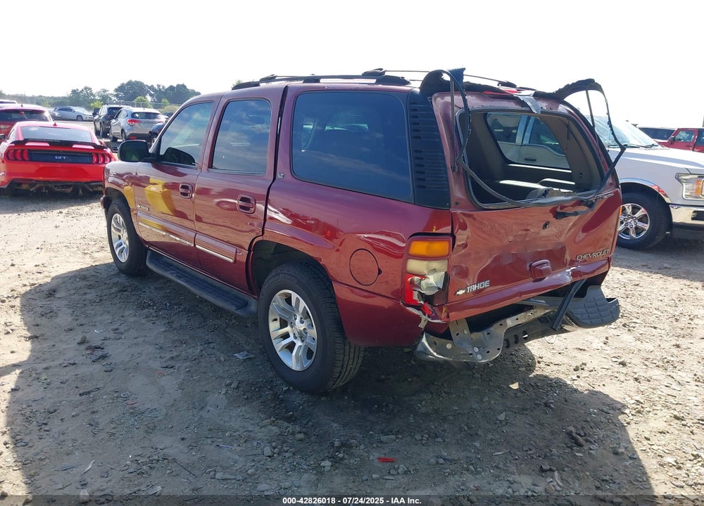 2002 CHEVROLET TAHOE LT VIN: 1GNEC13Z92R308836