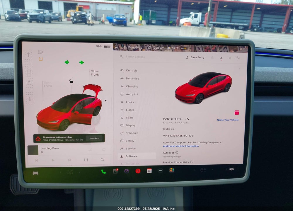 2025 TESLA MODEL 3 VIN: 5YJ3E1EA8SF901496