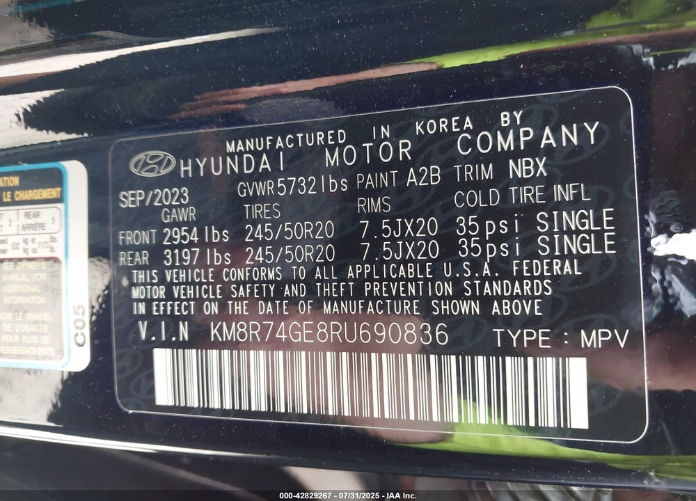 2024 HYUNDAI PALISADE CALLIGRAPHY VIN: KM8R74GE8RU690836