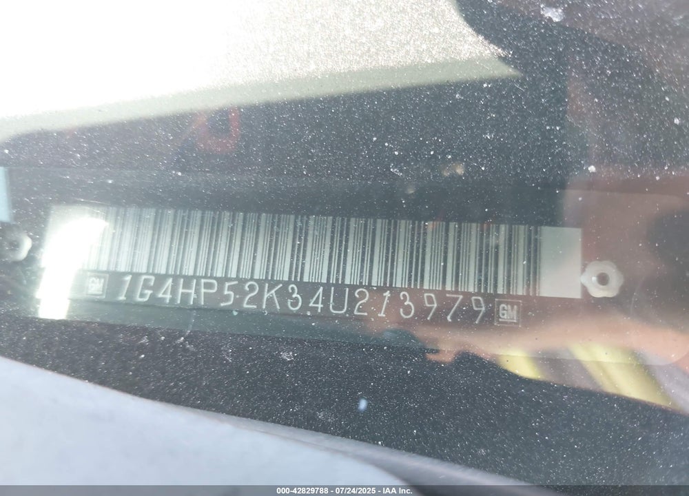 2004 BUICK LESABRE CUSTOM VIN: 1G4HP52K34U213979