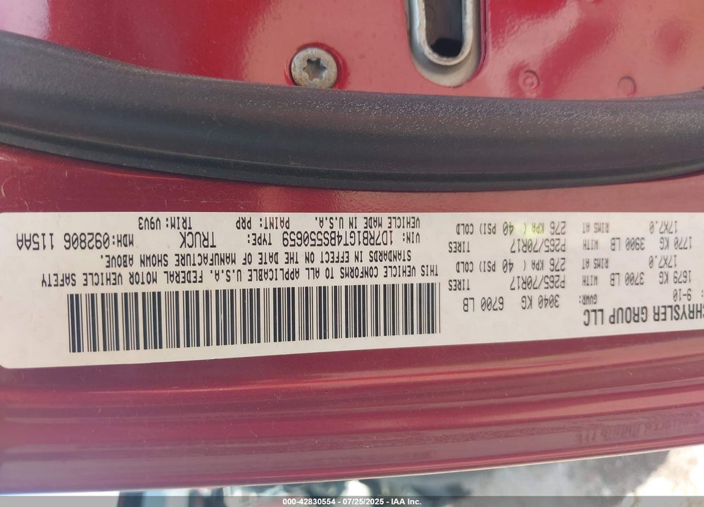 2011 RAM 1500 VIN: 1D7RB1GT4BS550659