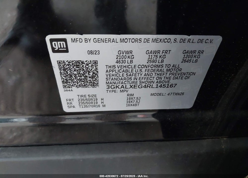 2024 GMC TERRAIN VIN: 3GKALXEG4RL145167