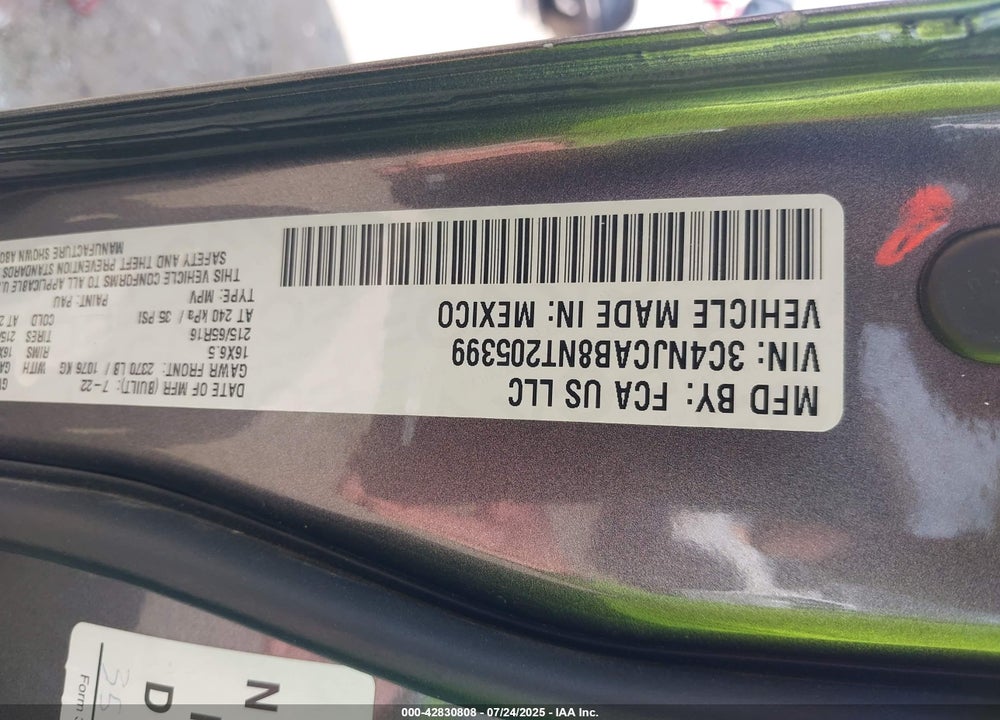 2022 JEEP COMPASS VIN: 3C4NJCAB8NT205399