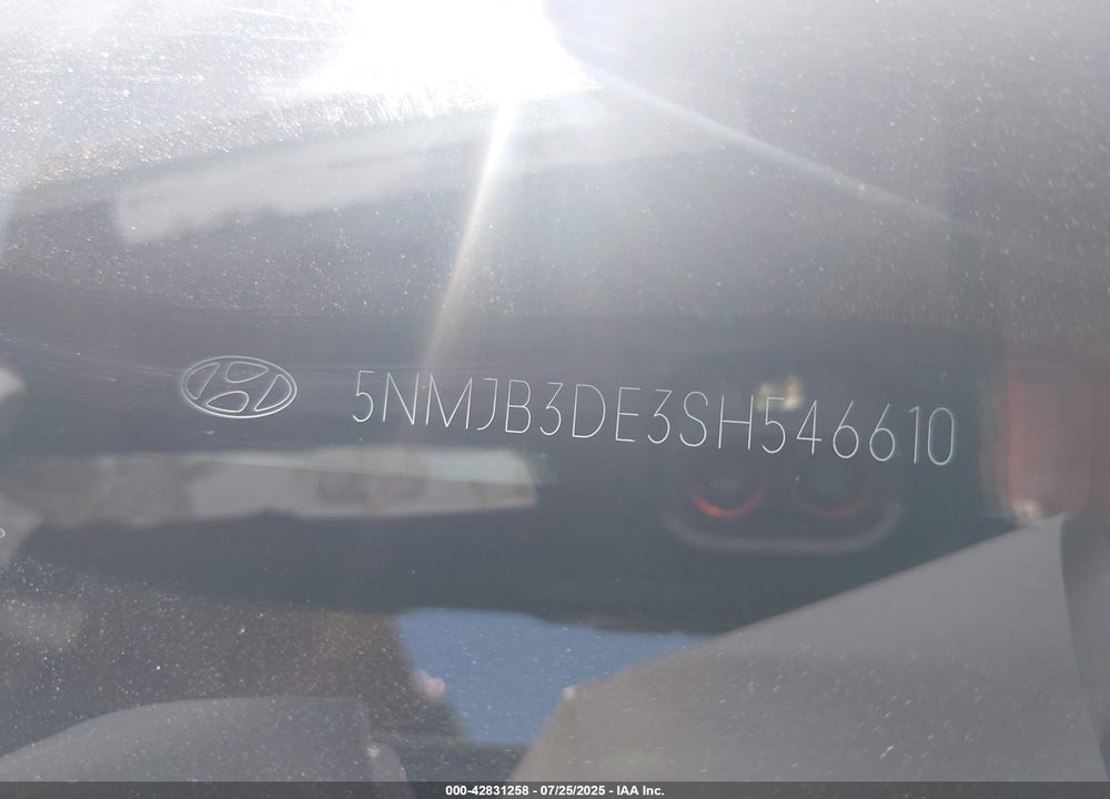 2025 HYUNDAI TUCSON VIN: 5NMJB3DE3SH546610