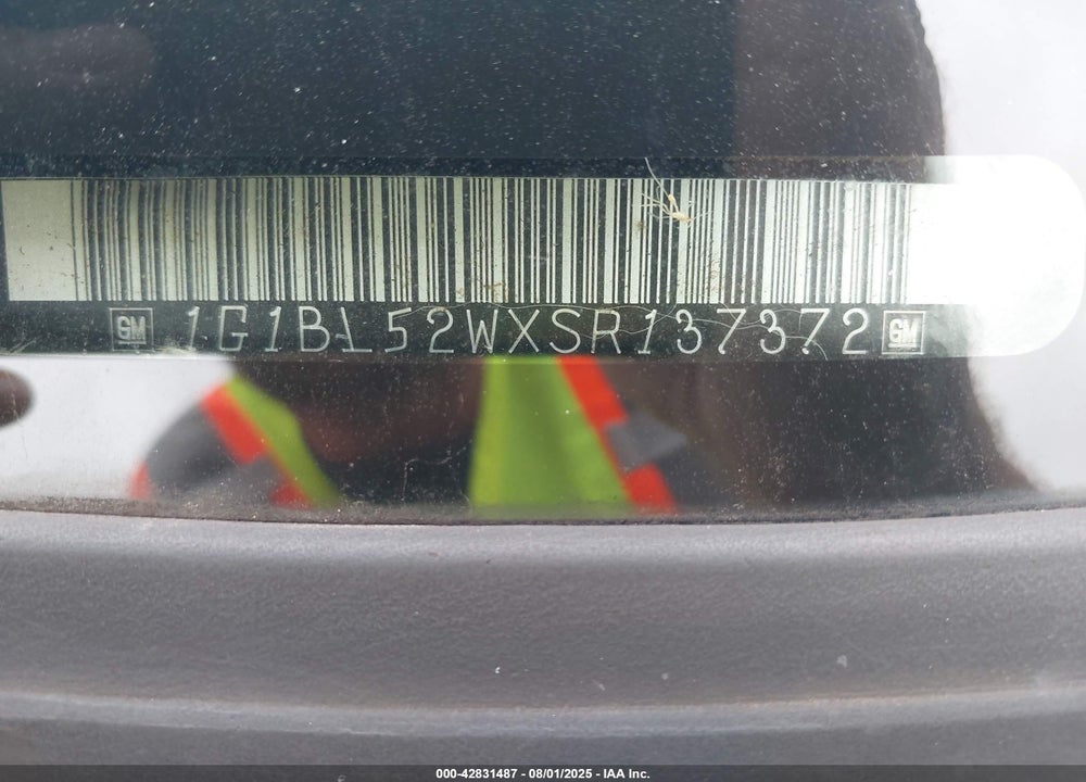 1995 CHEVROLET CAPRICE CLASSIC VIN: 1G1BL52WXSR137372
