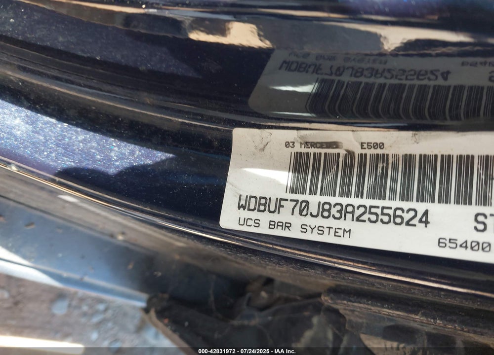 2003 MERCEDES-BENZ E 500 VIN: WDBUF70J83A255624