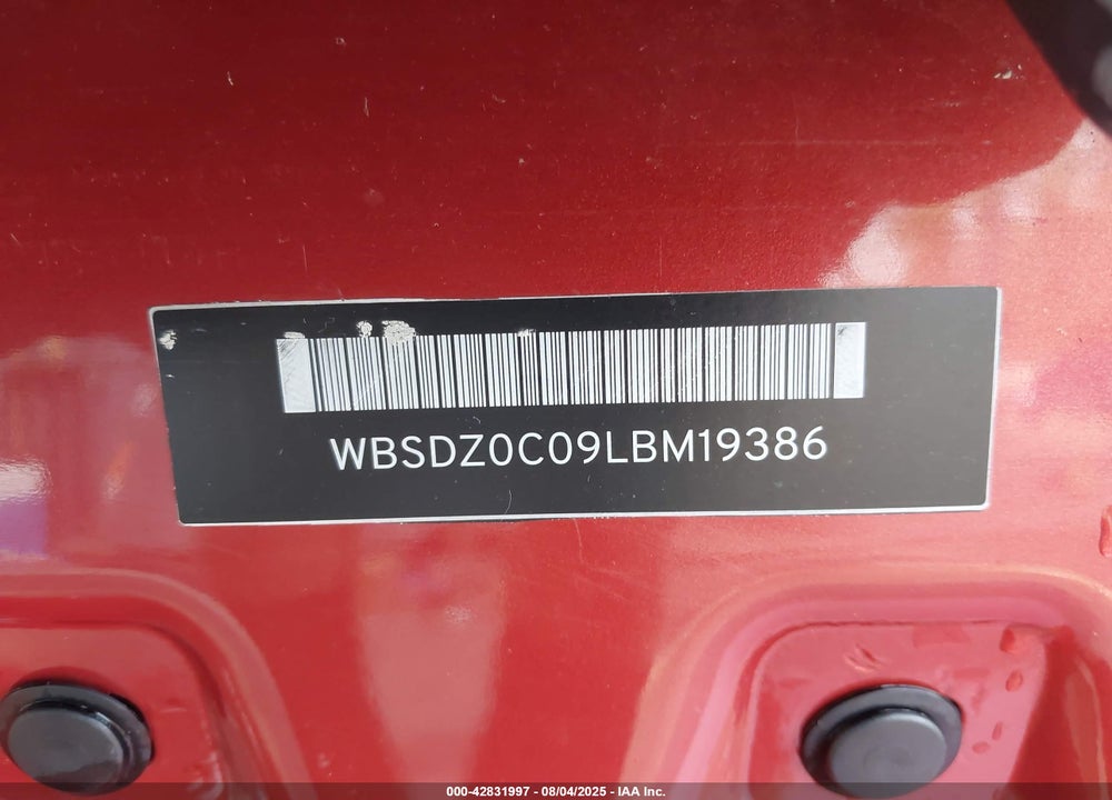 2020 BMW M8 VIN: WBSDZ0C03LBM09386