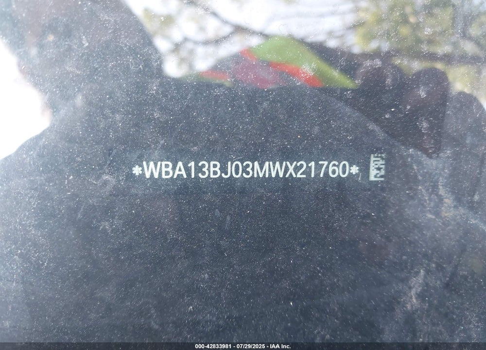2021 BMW 5 SERIES VIN: WBA13BJ03MWX21760