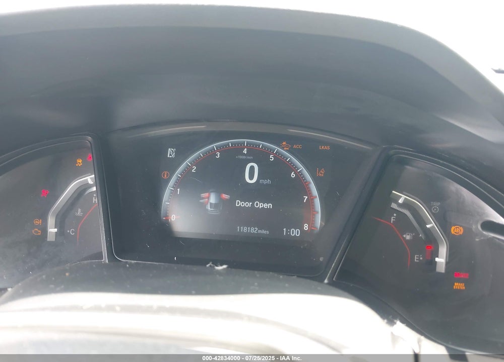 2019 HONDA CIVIC VIN: SHHFK7H44KU223407