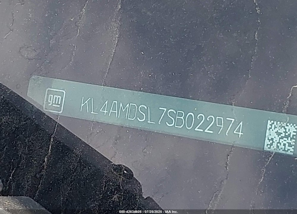 2025 BUICK ENCORE GX VIN: KL4AMDSL7SB022974