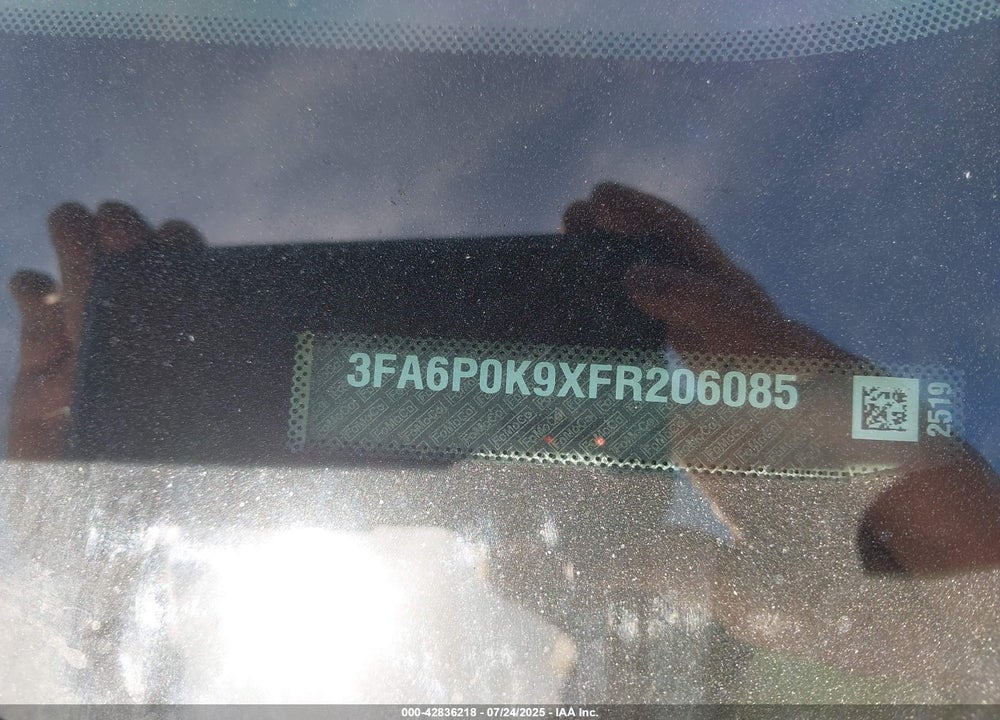 2015 FORD FUSION VIN: 3FA6P0K9XFR206085