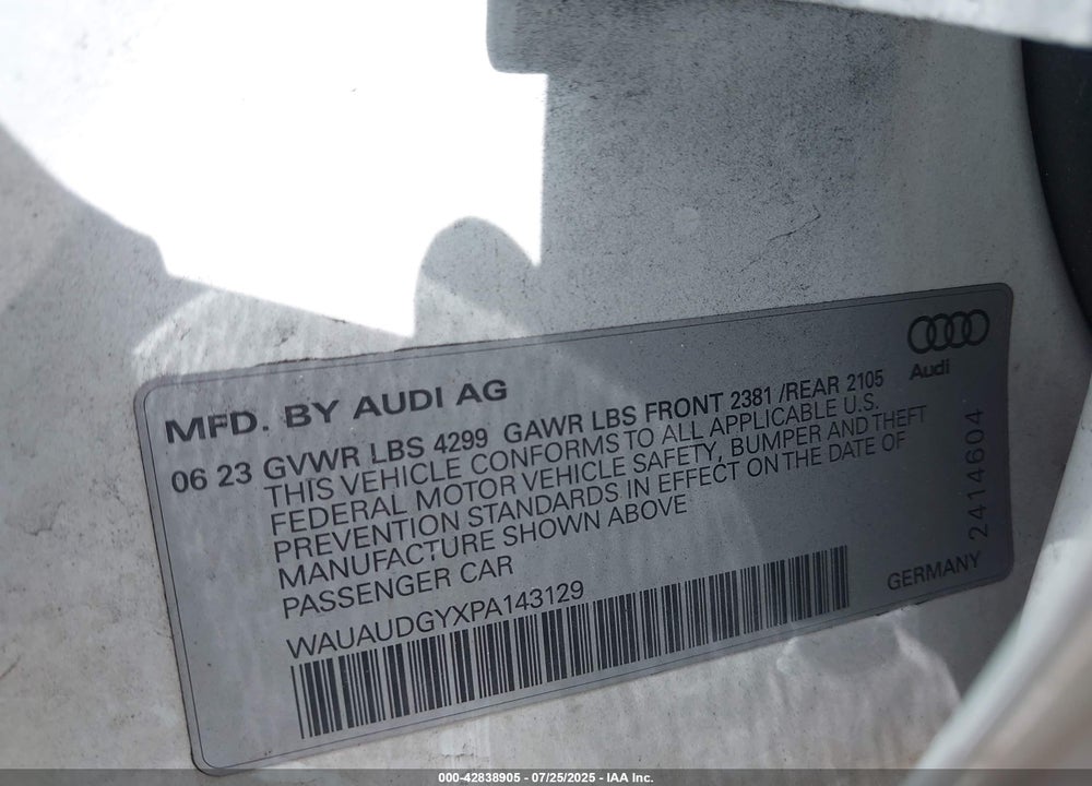 2023 AUDI A3 PREMIUM 40 TFSI FRONT-WHEEL DRIVE S TRONIC VIN: WAUAUDGYXPA143129