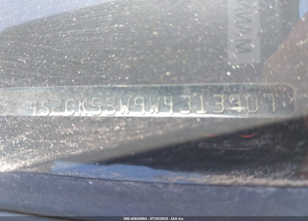 1998 ISUZU RODEO VIN: 4S2CK58W9W4313907