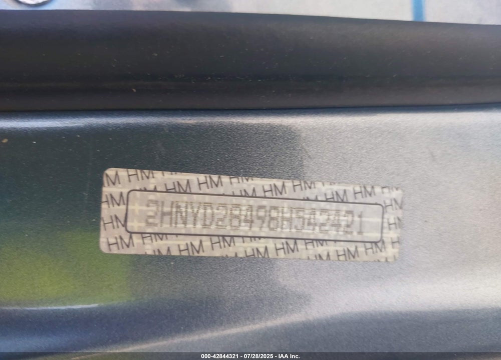 2008 ACURA MDX VIN: 2HNYD28498H542421