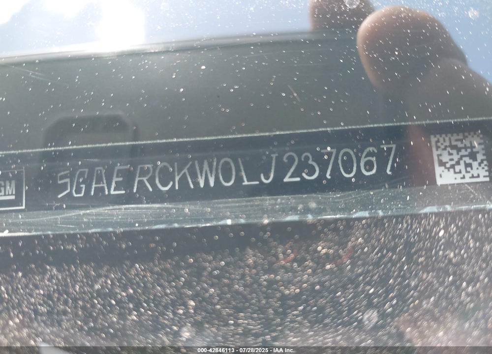 2020 BUICK ENCLAVE VIN: 5GAERCKW0LJ237067