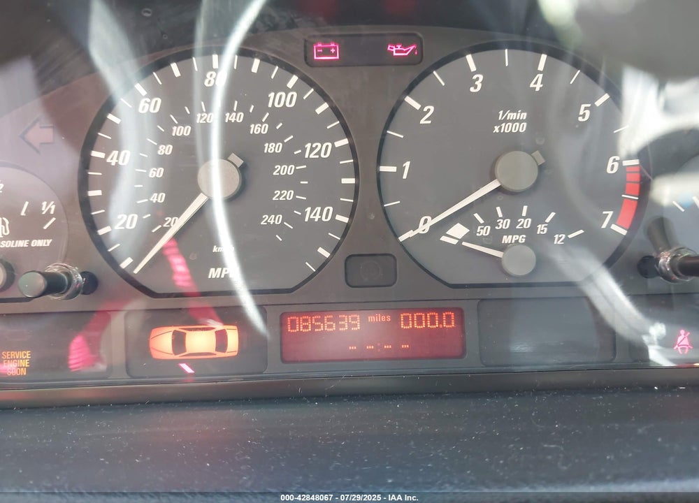 2001 BMW 325CI VIN: WBABN33491JW49542