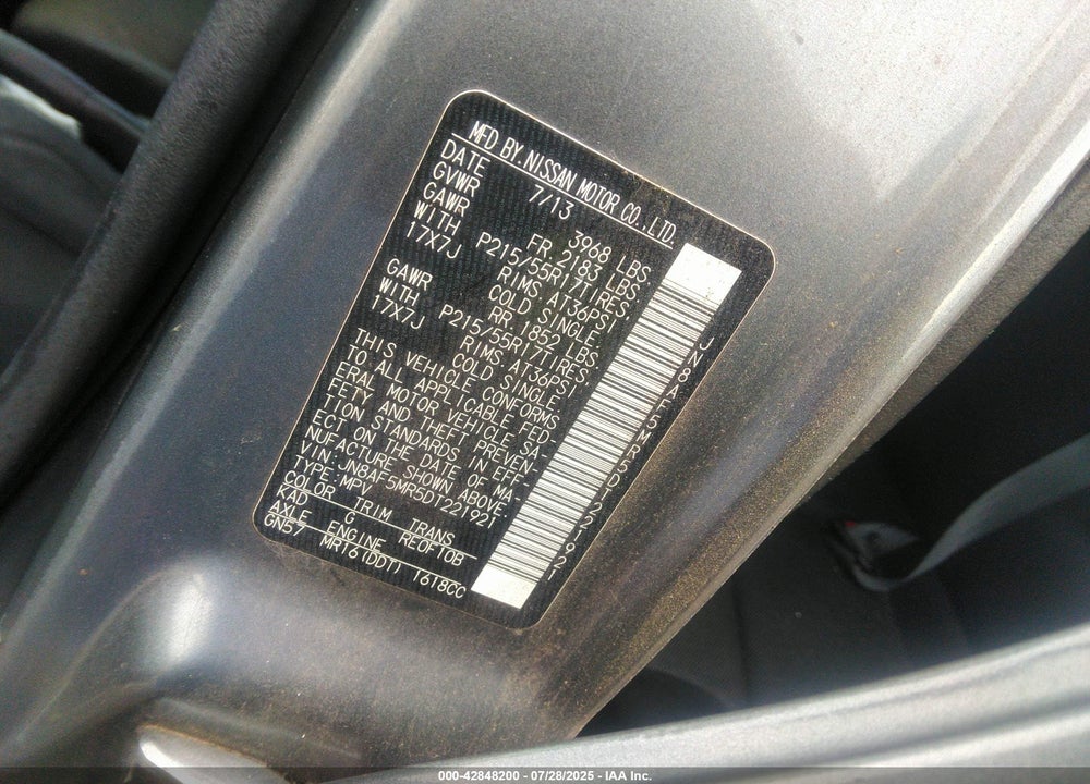 2013 NISSAN JUKE VIN: JN8AF5MR5DT221921