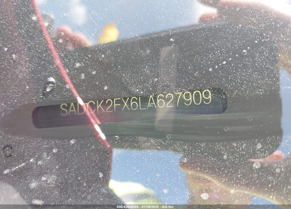 2020 JAGUAR F-PACE VIN: SADCK2FX6LA627909