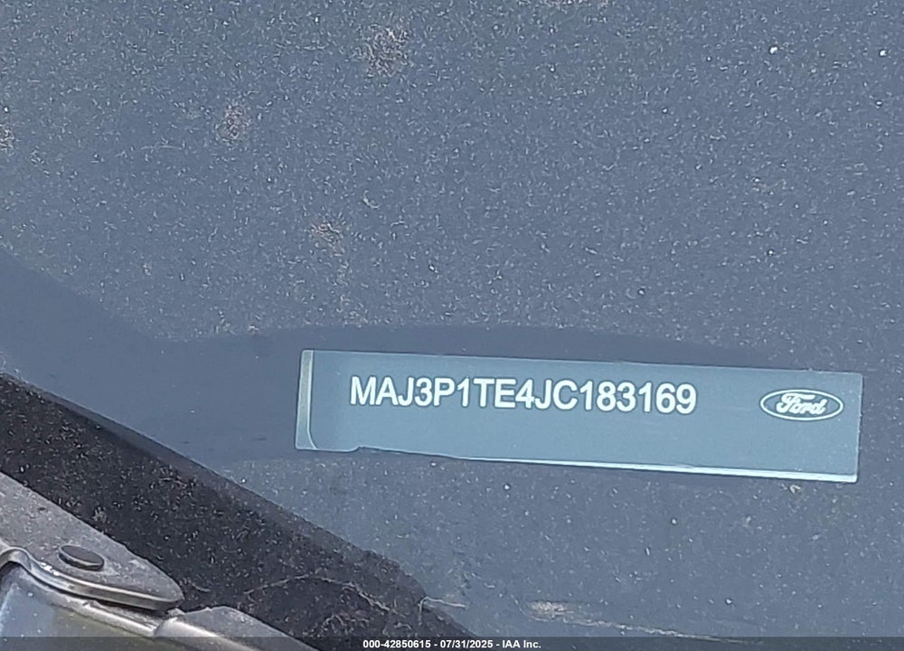 2018 FORD ECOSPORT SE VIN: MAJ3P1TE4JC183169