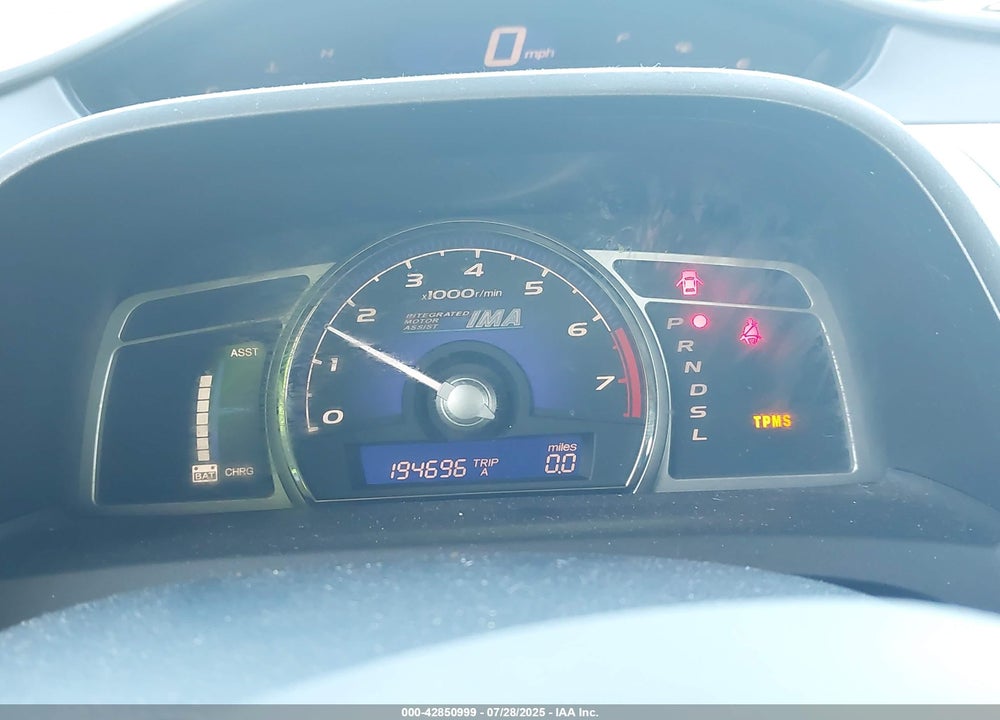 2009 HONDA CIVIC HYBRID VIN: JHMFA36259S018074