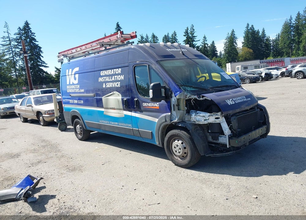 2022 RAM PROMASTER 2500 HIGH ROOF 159 WB VIN: 3C6LRVDGXNE136150