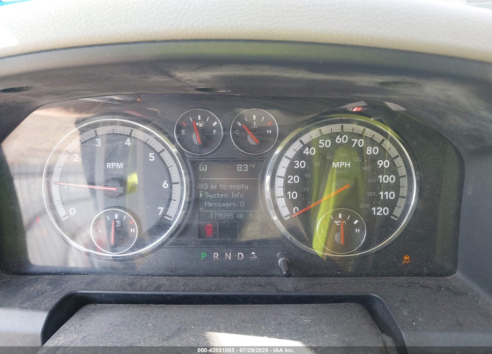 2009 DODGE RAM 1500 SLT/SPORT/TRX VIN: 1D3HB13T29S750842