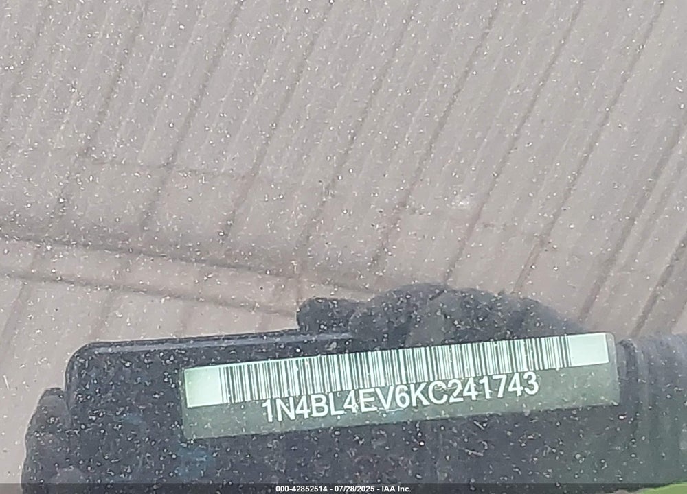 2019 NISSAN ALTIMA 2.5 SL VIN: 1N4BL4EV6KC241743