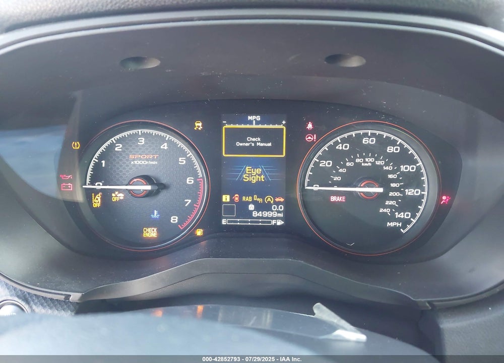 2019 SUBARU FORESTER SPORT VIN: JF2SKAPC7KH522364